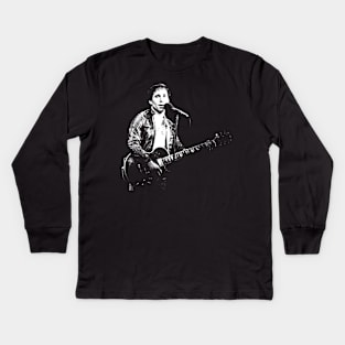 Retro Paul Simon Kids Long Sleeve T-Shirt